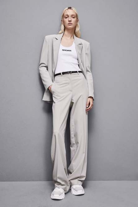 Ribbed cotton top, White, Patrizia Pepe