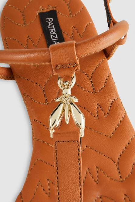 Flat leather sandals, Leather, Patrizia Pepe