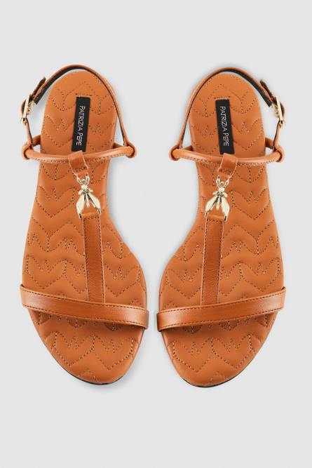 Flat leather sandals, Leather, Patrizia Pepe