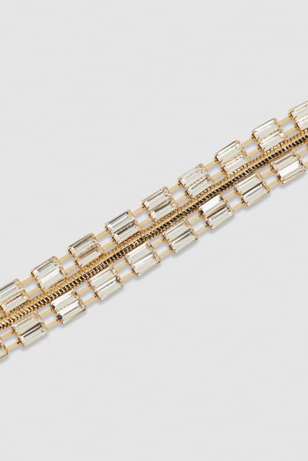 Elegant brass and glass bracelet, Gold, Patrizia Pepe