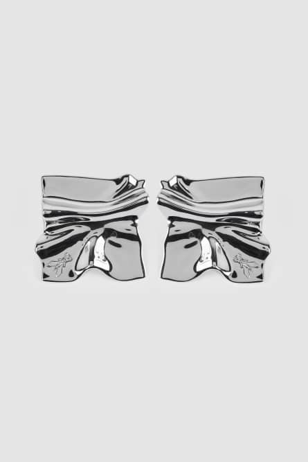 Zama and brass earrings, Silver, Patrizia Pepe