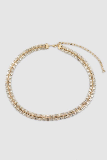 Brass and glass belt, Gold, Patrizia Pepe