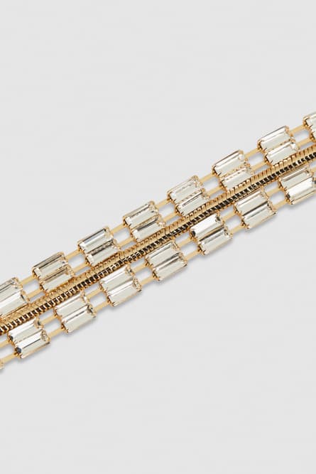 Brass and glass belt, Gold, Patrizia Pepe