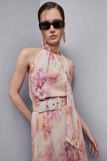 Georgette top shirt, Multicolor, Patrizia Pepe