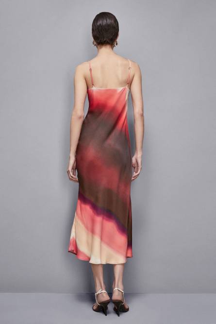 Midi dress with gradient print, Multicolor, Patrizia Pepe
