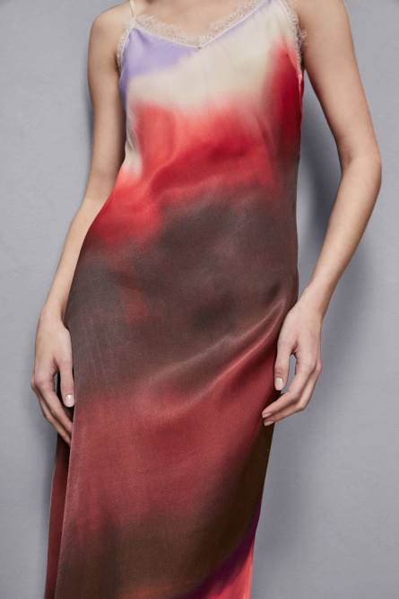 Midi dress with gradient print, Multicolor, Patrizia Pepe