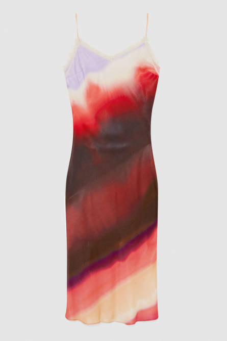 Midi dress with gradient print, Multicolor, Patrizia Pepe