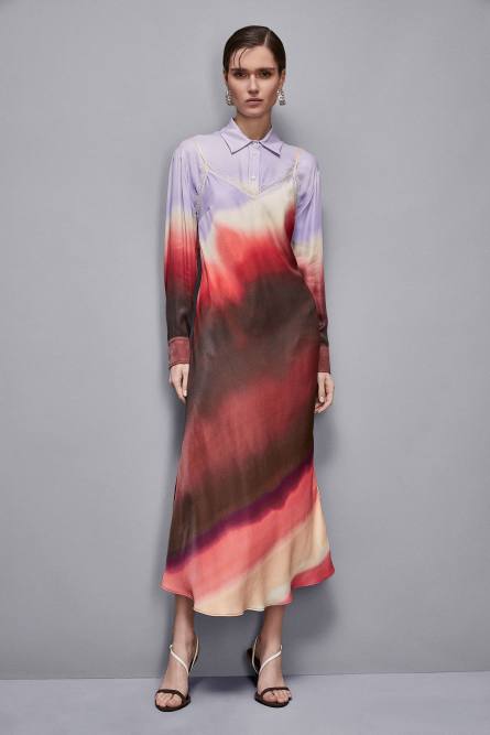 Shirt with dropped shoulders, Multicolor, Patrizia Pepe
