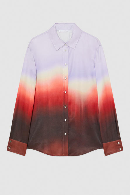 Shirt with dropped shoulders, Multicolor, Patrizia Pepe
