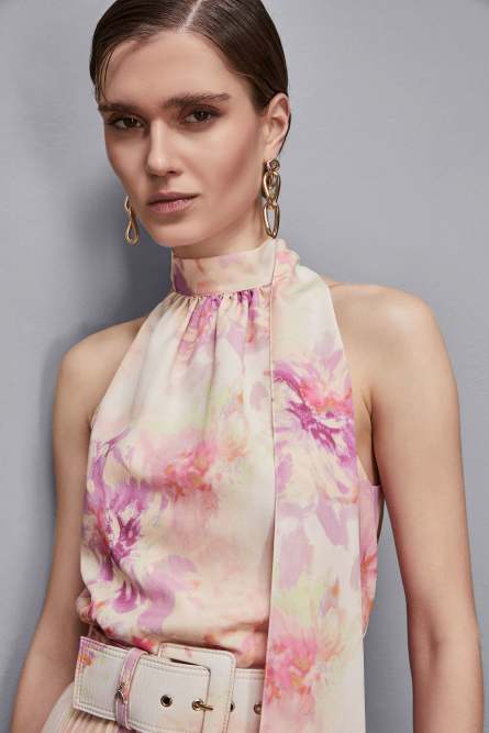 Georgette top shirt, Multicolor, Patrizia Pepe