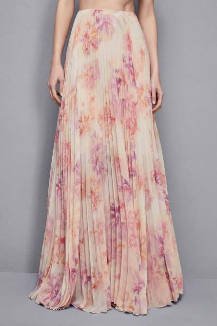 Long georgette skirt, Multicolor, Patrizia Pepe