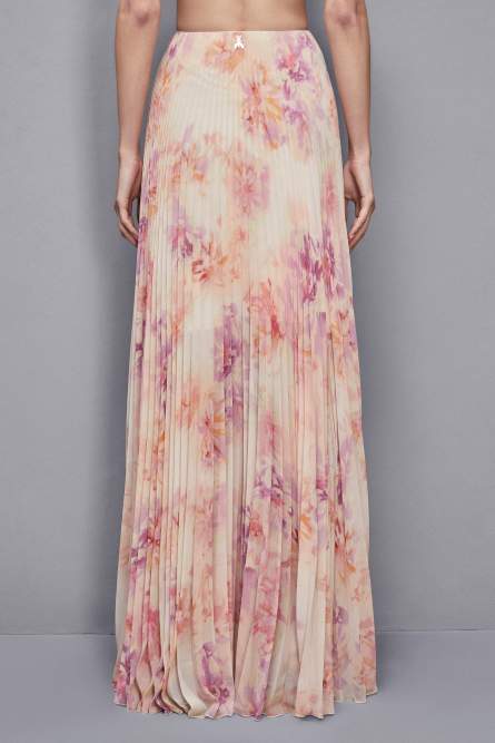 Long georgette skirt, Multicolor, Patrizia Pepe