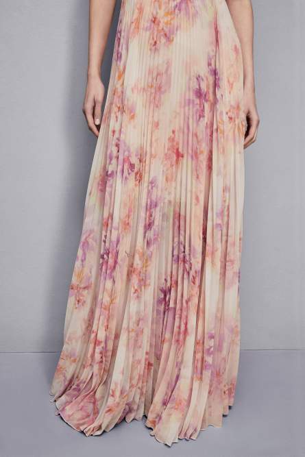 Long georgette skirt, Multicolor, Patrizia Pepe