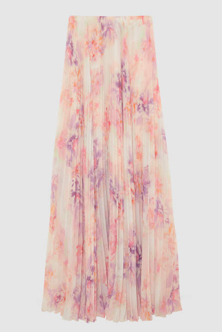 Long georgette skirt, Multicolor, Patrizia Pepe