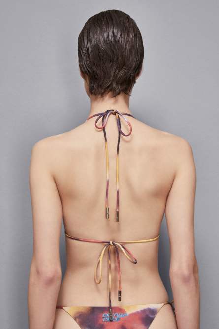 Slim-Fit-Bikinioberteil mit Druck, Mehrfarbig, Patrizia Pepe