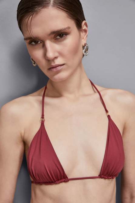 Jersey bikini top, Red, Patrizia Pepe