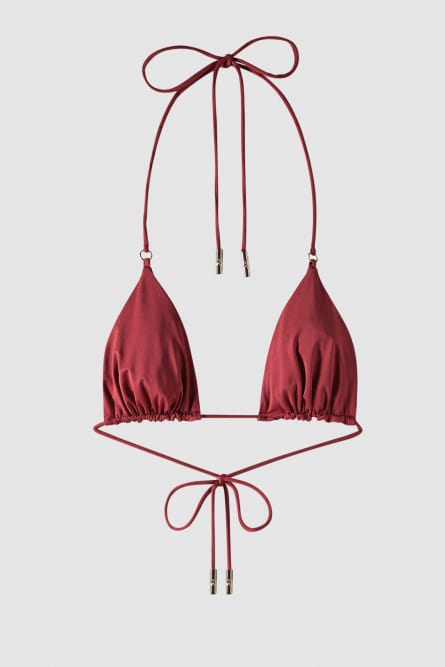 Jersey bikini top, Red, Patrizia Pepe