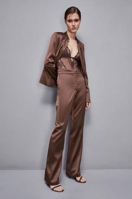 Body en dentelle, Marron, Patrizia Pepe