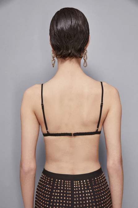 Triangel-BH mit Strasssteinen, Schwarz, Patrizia Pepe