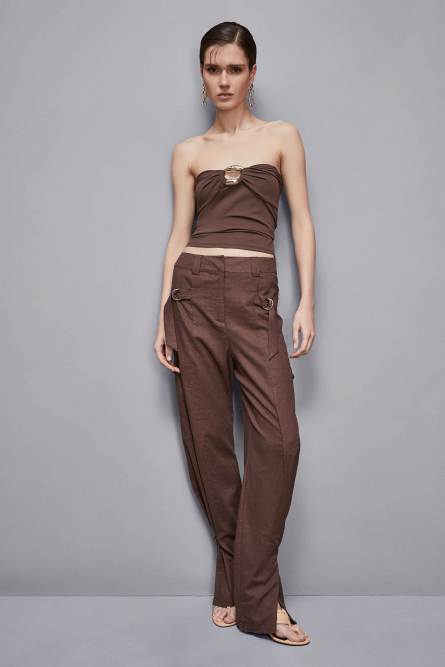 Top aus Jersey Essential, Braun, Patrizia Pepe