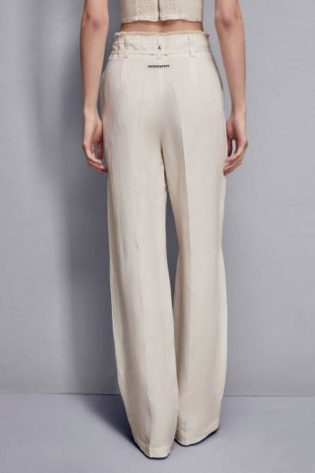 Hose Regular Fit aus Viskose Essential, Beige, Patrizia Pepe