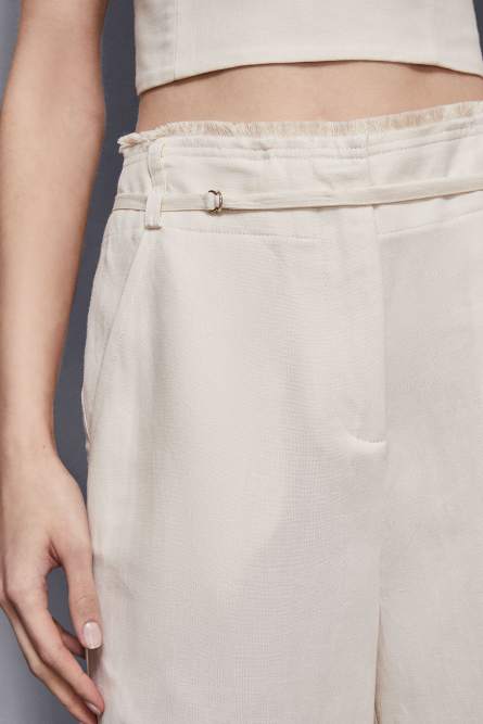 Hose Regular Fit aus Viskose Essential, Beige, Patrizia Pepe