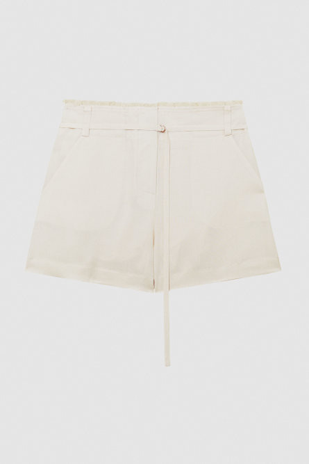 Regular Fit-Shorts aus Viskose Essential, Beige, Patrizia Pepe