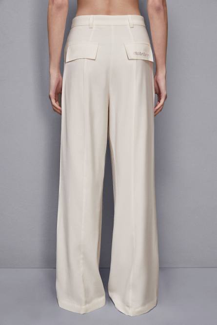 Palazzo pants, White, Patrizia Pepe