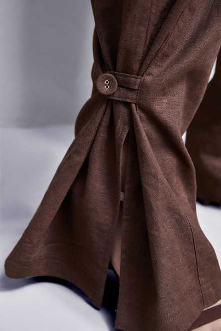 Linen cargo pants, Brown, Patrizia Pepe