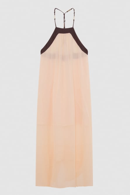 Two-tone midi dress, Beige, Patrizia Pepe