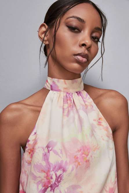 Georgette top shirt, Multicolor, Patrizia Pepe