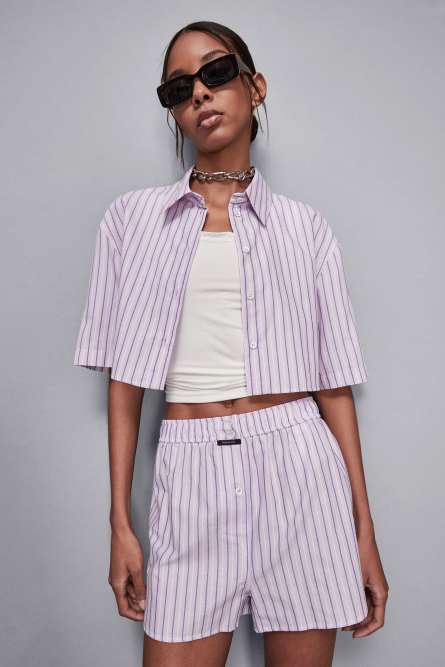 Cotton boxer shorts, Purple, Patrizia Pepe