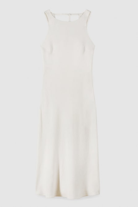 Essential viscose and linen dress, Beige, Patrizia Pepe