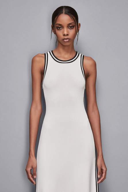 Sleeveless viscose blend dress, White, Patrizia Pepe