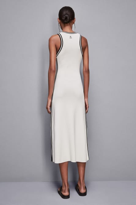 Sleeveless viscose blend dress, White, Patrizia Pepe