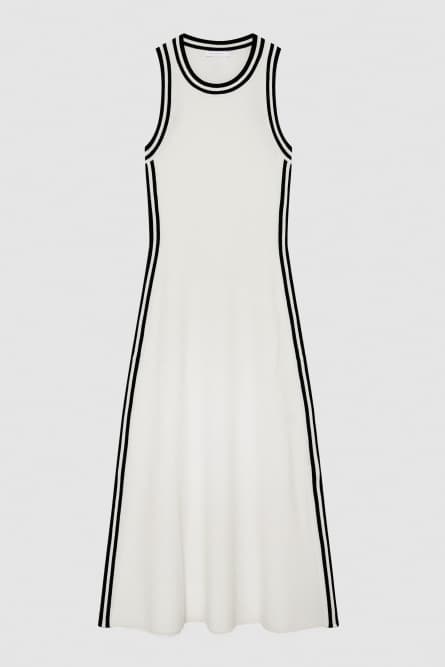 Sleeveless viscose blend dress, White, Patrizia Pepe