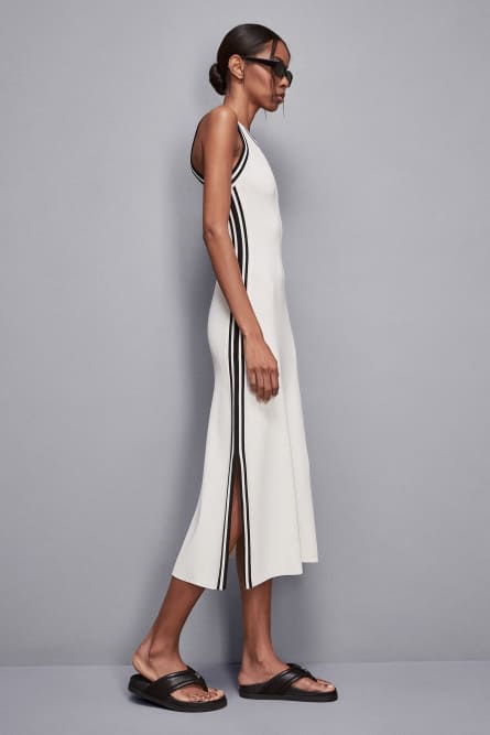 Sleeveless viscose blend dress, White, Patrizia Pepe