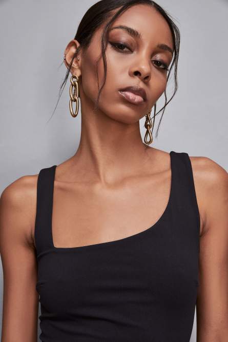 Essential jersey mini dress, Black, Patrizia Pepe