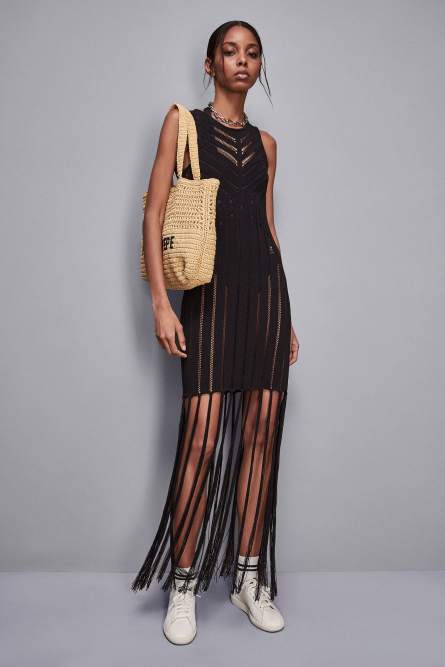 Openwork dress in viscose blend, Black, Patrizia Pepe