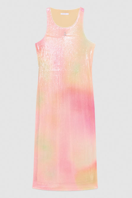 Midi dress with sequins, Pink, Patrizia Pepe
