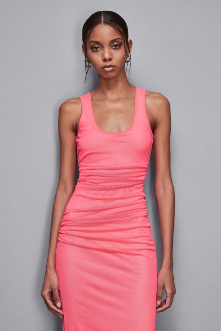 Midi zweifarbiges Kleid, Rosa, Patrizia Pepe