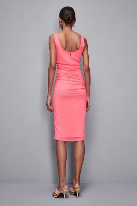 Midi zweifarbiges Kleid, Rosa, Patrizia Pepe