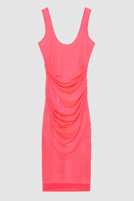 Midi zweifarbiges Kleid, Rosa, Patrizia Pepe