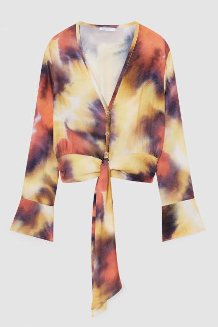 Chemise large en viscose, Multicolor, Patrizia Pepe
