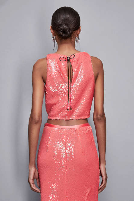 Top con paillettes, Rosa, Patrizia Pepe
