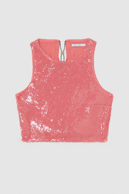 Top con paillettes, Rosa, Patrizia Pepe