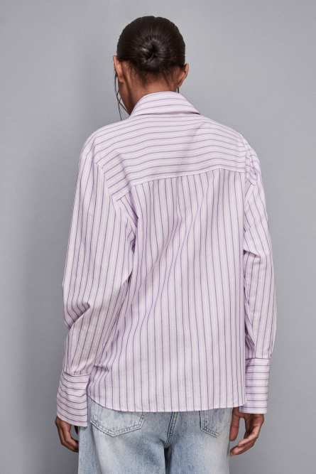 Regular fit cotton shirt, Purple, Patrizia Pepe