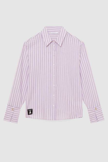 Regular fit cotton shirt, Purple, Patrizia Pepe