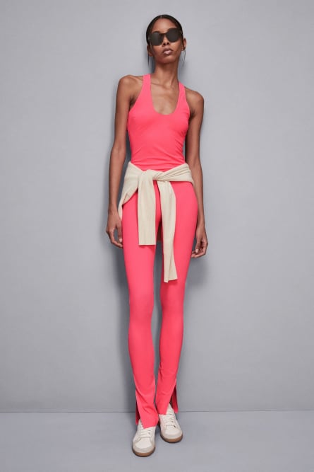 Skinny-Top aus technischem Jersey Essential, Rosa, Patrizia Pepe