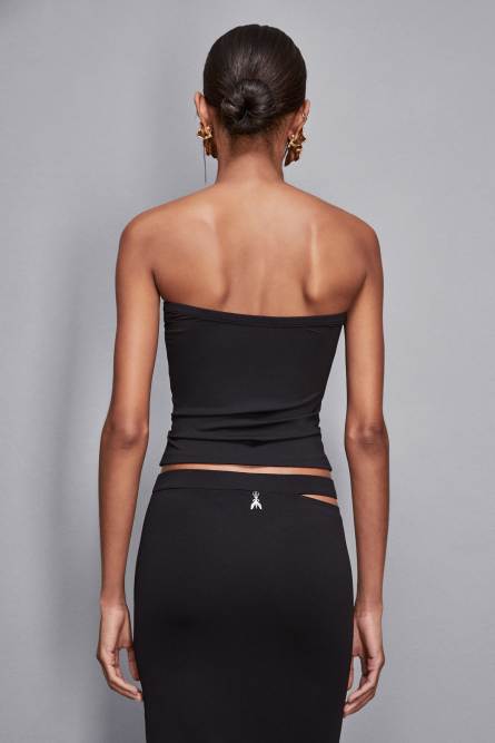 Top en jersey Essential, Noir, Patrizia Pepe